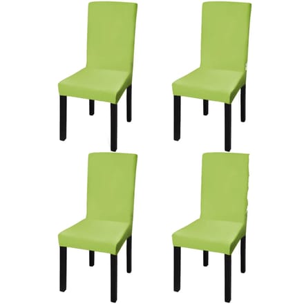 vidaXL - Stoelhoezen - 4 - st - stretch - recht - groen