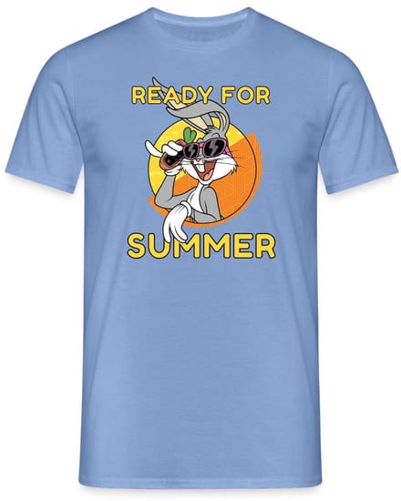 Looney Tunes Bugs Bunny Ready For Summer T-Shirt Heren