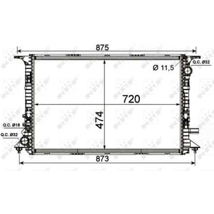 Radiator, motorkoeling NRF 53013