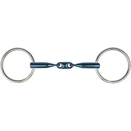 Dubbele ring paardenbit Metalab Eco Blue