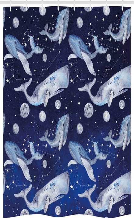 ABAKUHAUS Ruimte-douchegordijn – 120x180 cm – Polyester – Paars/Grijs