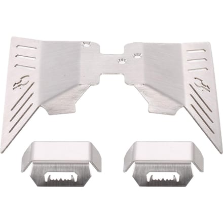 Remplacement pour Plaque de Protection de Châssis Axial Capra Jeu de Protections d'Essieu Acier Inoxydable 3PCS argenté
