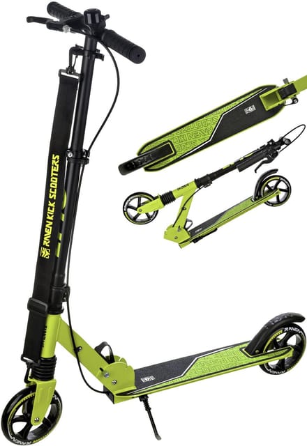 RAVEN Epic Limoen 145mm step met schokdempers, rem en bel