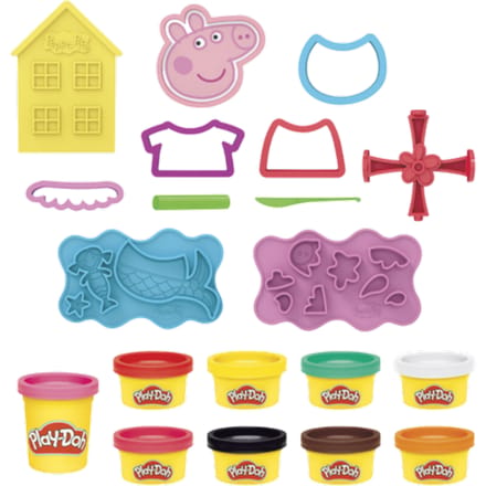 Play-Doh Peppa Pig Styling Speelset - Boetseerklei - Inclusief 9 Play-Doh potjes