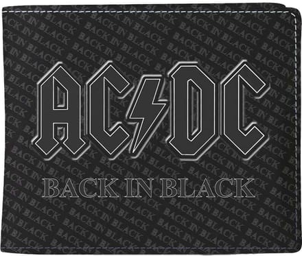 Rocksax AC/DC - Back In Black Portemonnee - Zwart
