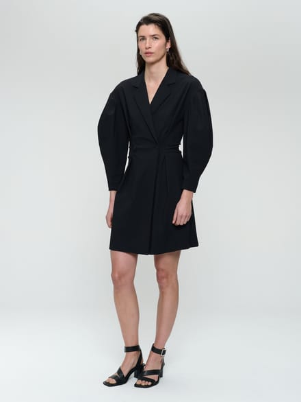 Kansas stretch tech jersey dress | Black - Black / S
