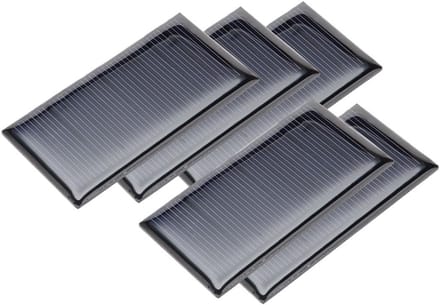 5 Stuks Mini Zonnepanelen 5V 60mA Polycristallijn voor DIY Projecten, Oplader en Gadgets