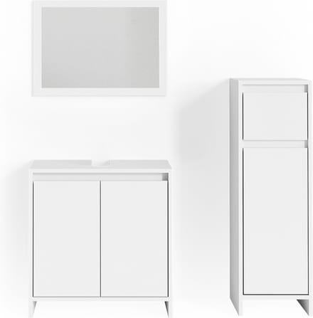 Vicco Badkamermeubel set Emma, Wit, 3-delig