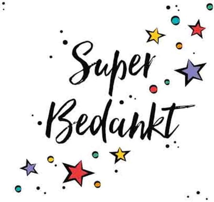 Wenskaart - Super Bedankt - Met Envelop - Per Stuk