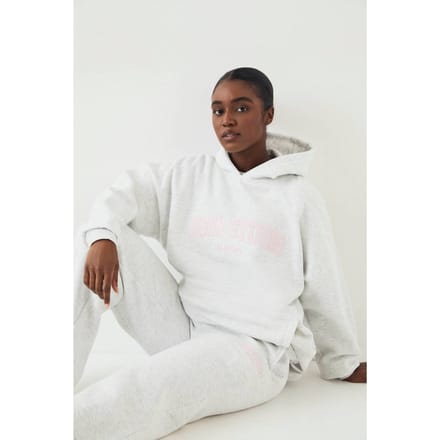 Dames DSGN Studio Applique Oversized Hoodie | Asgrijs | Maat: Large