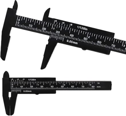 Finnacle - Mini Schuifmaat - 80 mm - Zwart - Perfect voor precisiewerk!