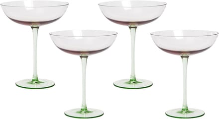DIOPSIDE - Martiniglazen set van 4 - Pastelroze - Glas