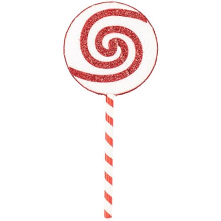 House Vitamin Christmas decoration lolly pop foam white/red 25x63cm