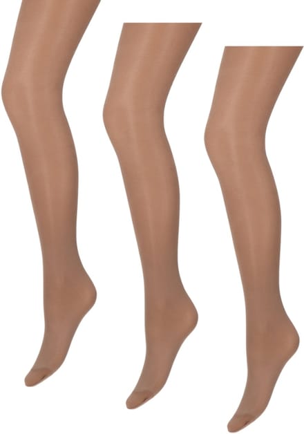 Marianne - Glanzende Dames Panty - 35 Denier - 3-Pack - Maat S/M - Muskaat