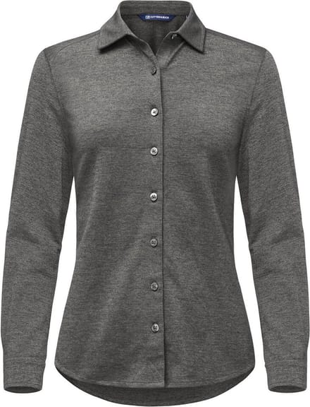 Cutter & Buck Advantage Shirt Dames 352411 - Antraciet Melange - 40/L