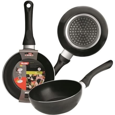 IBILI - Wok Indubasic, 16 cm, Aluminium, Antiadhésif, Compatible avec l'induction