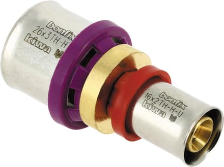 Bonfix Alu-pers rechte verloopkoppeling 26 x 16 mm 1st.