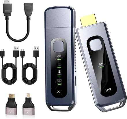 Draadloze HDMI Zender Ontvanger - HDMI Extender Set - Video Audio Streamen - LCD Display Status - 4K 1080p - Zwart