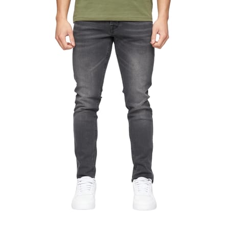 Crosshatch Heren Buraca Slim Jeans (Houtskoolwas)