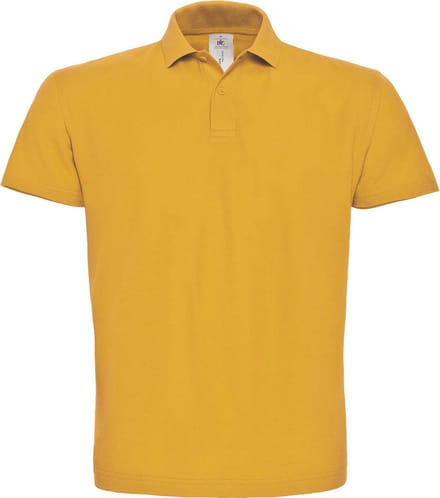 Unisex Polo korte mouwen ID.001 Goud merk B&C maat M