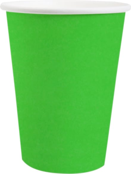 Santex feest/verjaardag bekertjes - 10x stuks - karton - felgroen - 270 ml