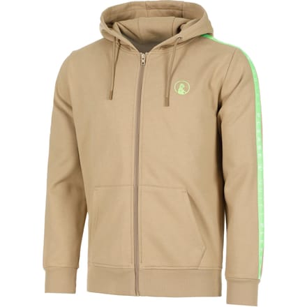 Quiet Please Wild Taped Zip Sportjas Heren-Beige,Neongroen