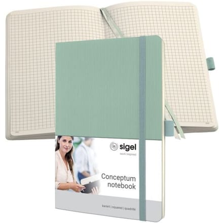 Sigel WK20Notitieboek Conceptum A5 - MINT GREEN 5mm ruit 194pag