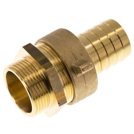 32 mm & G1-1/4'' Messing Slangpilaar BuitendraadConische Afdichting NBR Afdichting Vleugelmoer