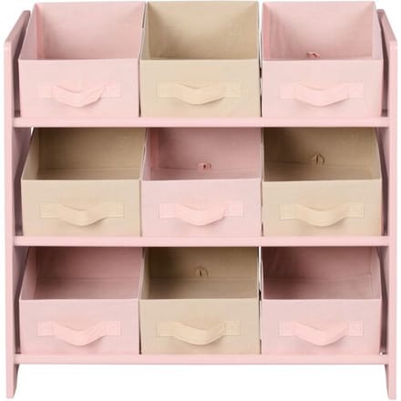 LIVARNO Kinder opbergkast, met 9 textielboxen (Roze)