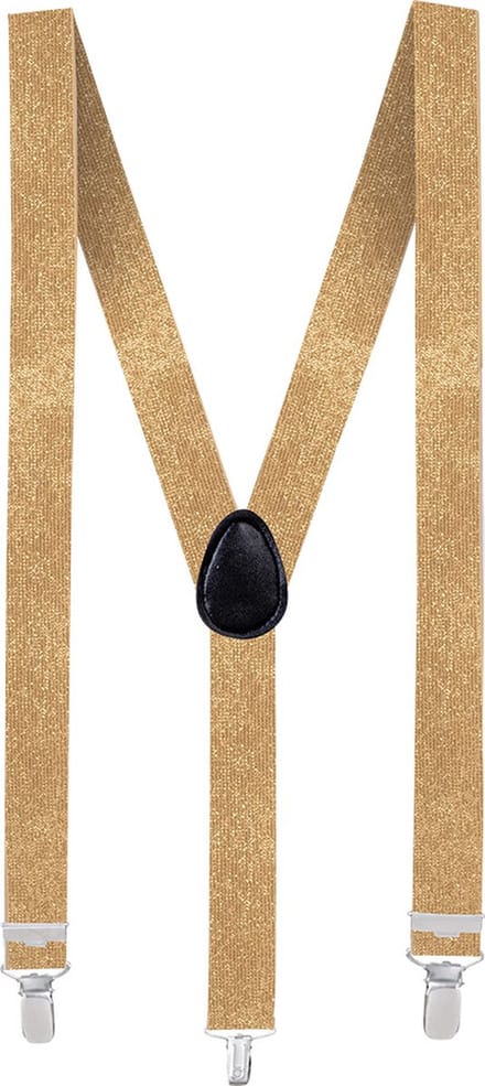 Boland - Bretels Basic goud Goud - Volwassenen - Unisex - Gangster -