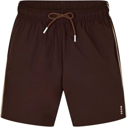 Boss Heren Iconic Logo Zwemshort (Donkerbruin)