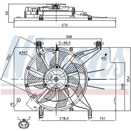 Koelventilatorwiel, motorkoeling NISSENS 85768