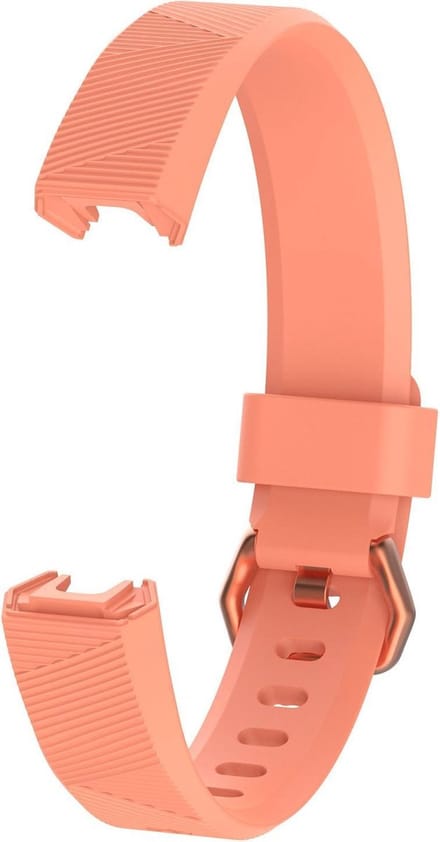 KELERINO. Siliconen bandje geschikt voor Fitbit Alta (HR) - Gespsluiting - Koraal - Small