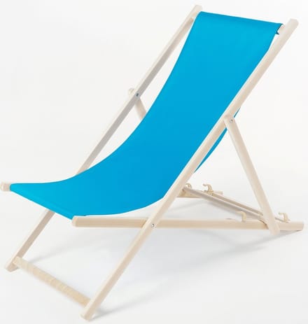 Strandstoel-Tuin stoel-Hout-Hoogte regulatie-Blauw