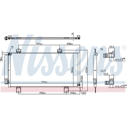 Condensator, airconditioning NISSENS 941039