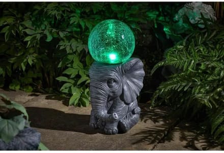 Zonnelamp elephant Wit