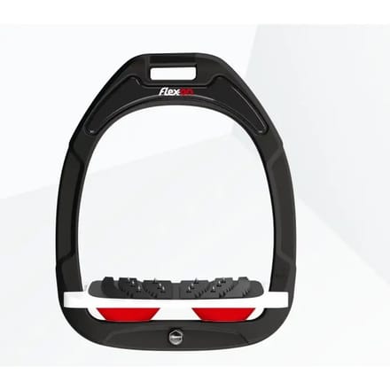 Ultra Grip Verstelbare Stijgbeugels Zwart/Wit/Rood Flex-On Green Composite