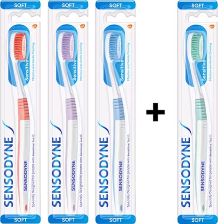 Sensodyne Tandenborstel - Ultra Sensitive 3 + 1 Gratis