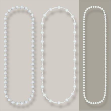 Endless chain voor rol- en plisségordijn - Vervangingsketting 80 cm, 3.2 x 4 mm, Wit