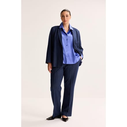 Jersey Broek Met Krijtstreep