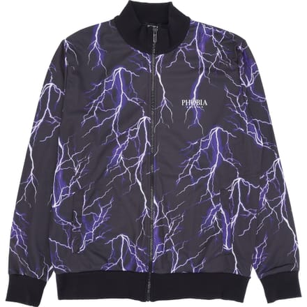 Trainingsjack voor heren All-over Lightning-sweatshirt Zwart/paars