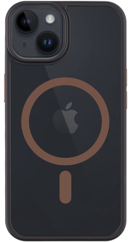Tactical iPhone 14 MagForce Hyperstealth 2.0 Cover – Hoesje met Losse Klikbare Knoppen – Black/Mocha Mousse