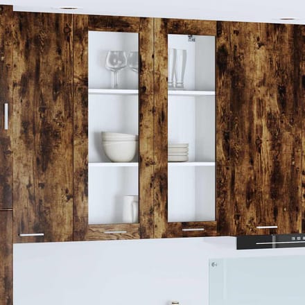 vidaXL - Hangkast - Rook - Eiken - 80 - x - 31 - x - 100 - cm - Bewerkt - hout