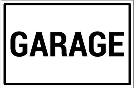 Garage bord | gecoat dibond materiaal | 30 x 20 cm