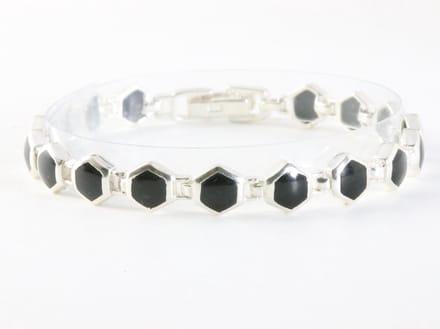 Zilveren armband met onyx