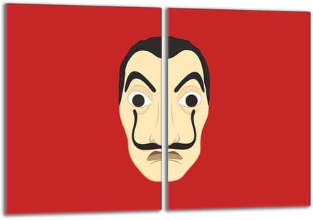 TMK ArtDeko - Snijplank - Glas - Gezicht - 40x52 cm