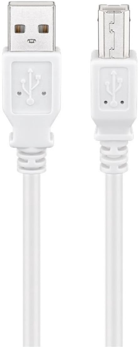 Goobay 96186 USB-kabel USB 2.0 1 m USB A USB B Wit