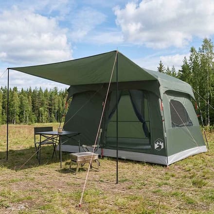 vidaXL - Familietent - 8-persoons - Leger - Groen - Polyester