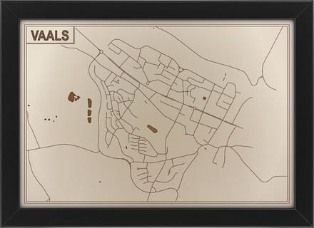 Houten stadskaart van Vaals