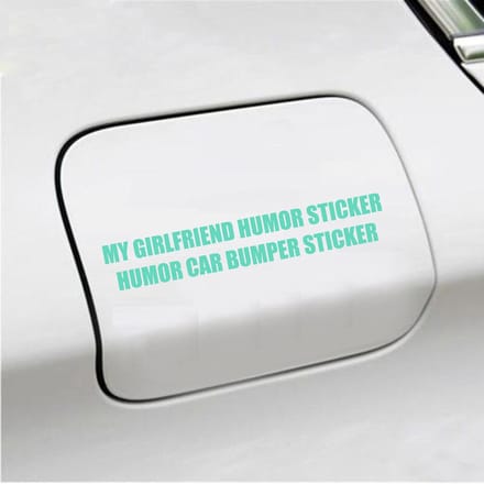 Bumpersticker - My Girlfriend Humor Sticker - 3,5 X 20,6 - Mint